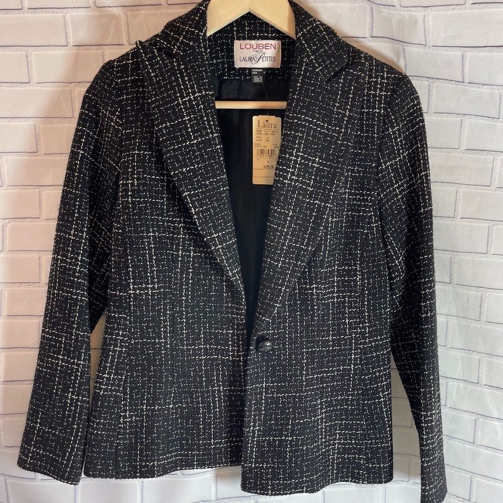 Louben Laura Petites NWT Black Woven‎ Blaze…